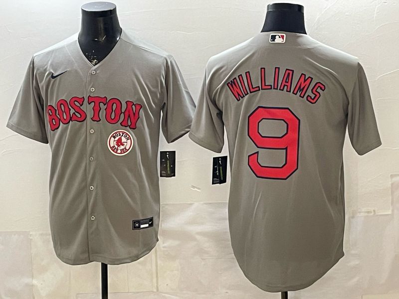 Men 2026 Boston Red Sox #9 Williams Grey Game Nike MLB Jersey style 007